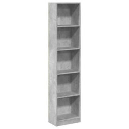 Berkfield Versatile Bookcase Concrete Grey 40X24X176 Cm Engineered Wood