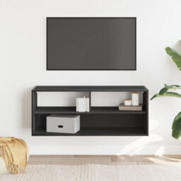 Berkfield Industrial Tv Cabinet Black 100X31X39.5 Cm Engineered Wood And Metal - thumbnail 3