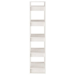 Berkfield Book Cabinet/room Divider White 41X35X160 Cm Solid Wood Pine - thumbnail 6