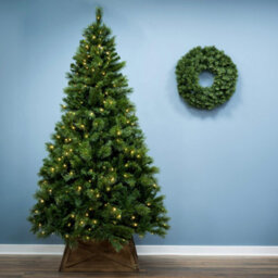 Christmas Tree World The 5Ft/150Cm Pre-Lit Majestic Dew Pine Christmas Tree - thumbnail 2