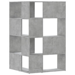 Walplus 4 Tier Corner Bookcase Concrete Grey Engineered Wood 85X85X140 Cm - thumbnail 6