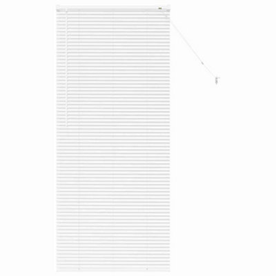 Berkfield Modern Window Blind With Curtains Manual White Aluminium