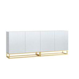 Creative Furniture Ripple Duo Sideboard 200Cm - White With Fluted Doors - thumbnail 8