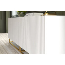 Creative Furniture Ripple Duo Sideboard 200Cm - White With Fluted Doors - thumbnail 4
