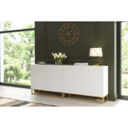 Creative Furniture Ripple Duo Sideboard 200Cm - White With Fluted Doors - thumbnail 5