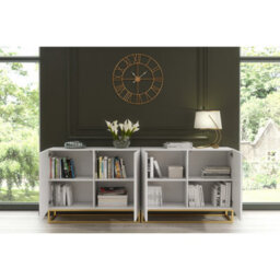 Creative Furniture Ripple Duo Sideboard 200Cm - White With Fluted Doors - thumbnail 3
