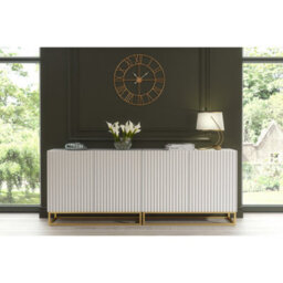 Creative Furniture Ripple Duo Sideboard 200Cm - White With Fluted Doors - thumbnail 2