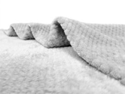Waffle Flannel Fleece Throw Blanket Soft Warm Sofa Bed Travel (Silver Grey, Double) - Pack Of 2 - thumbnail 2