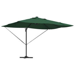 Berkfield Elegant Cantilever Roma Parasol With Leds Green 352X251X265 Cm Aluminium - thumbnail 1