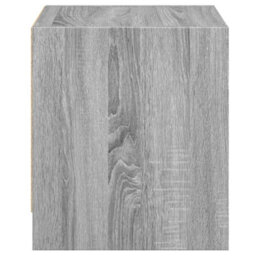 Berkfield Bedside Cabinets With Glass Doors 2 Pcs Grey Sonoma 35X37X42 Cm - thumbnail 8