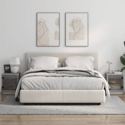 Berkfield Bedside Cabinets With Glass Doors 2 Pcs Grey Sonoma 35X37X42 Cm - thumbnail 3