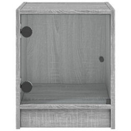Berkfield Bedside Cabinets With Glass Doors 2 Pcs Grey Sonoma 35X37X42 Cm - thumbnail 7