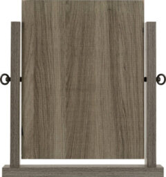 Seconique Lisbon Dressing Table Mirror In Black Wood Grain Finish Adjustable Swivel Base - thumbnail 4