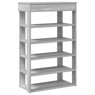 Berkfield Elegant Shoe Rack Grey Sonoma 60X30X98 Cm Engineered Wood - image 1