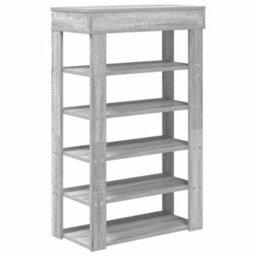 Berkfield Elegant Shoe Rack Grey Sonoma 60X30X98 Cm Engineered Wood - thumbnail 6