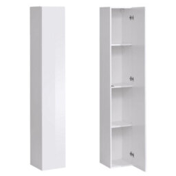 Arte Switch Xviii White Gloss Entertainment Unit For Tvs Up To 75 Inch - Bright Contemporary Wall Set With Led Display - thumbnail 3