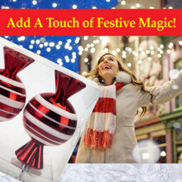 Red & White Sweet Baubles Candy Cane (3 Pack) - Christmas Decorations - thumbnail 5