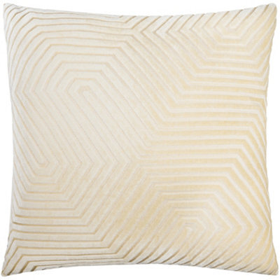 Paoletti Evoke Cut Velvet Polyester Filled Cushion, Ivory, 55 X 55Cm - image 1