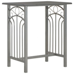 Berkfield 3 Piece Bar Set Wood And Steel Anthracite - thumbnail 2