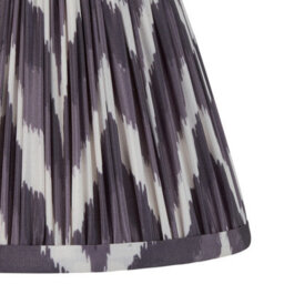 Luminosa Lighting Luminosa Bibury Satin Marlin Blue Paint Table Lamp With Pearl Grey Fabric Zigzag Shade 20Cm B22 - thumbnail 6