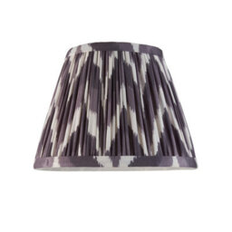 Luminosa Lighting Luminosa Bibury Satin Marlin Blue Paint Table Lamp With Pearl Grey Fabric Zigzag Shade 20Cm B22 - thumbnail 7