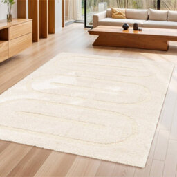 Sweeek - Indoor Rug With Geometric Patterns Cream 170X120 Cm - Mae - thumbnail 3