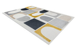 RugsX Carpet Fusion 0213 White Yellow - Geometric, Modern, Abstract 140X190 Cm - thumbnail 1