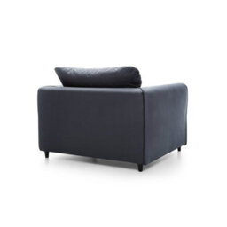 Abakus Direct Chicago Velvet Armchair In Dark Grey - thumbnail 3