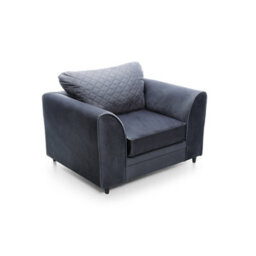 Abakus Direct Chicago Velvet Armchair In Dark Grey - thumbnail 5