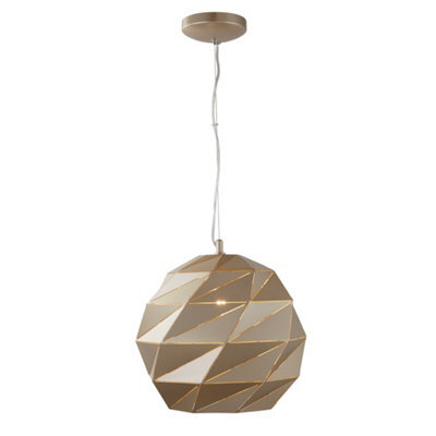 Lighting Collection Origami Pendant - Metallic Gold Metal - image 1