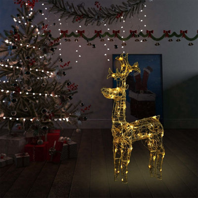 Walplus Reindeer Christmas Decoration 90 Leds 60X16X100 Cm Acrylic - image 1