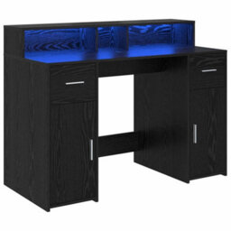 Berkfield Modern Desk Black Oak 120X55X91 Cm Engineered Wood - thumbnail 1