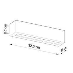 Luminosa Lighting Luminosa 1 Light Ceramic Flush Wall Light White, E27 - thumbnail 5