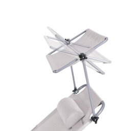 Sobuy Ogs48-Mi, Folding Chair Sun Lounger With Adjustable Sun Shade And Backrest, Beige,cream,w193Xd55.5Xh103 - thumbnail 8