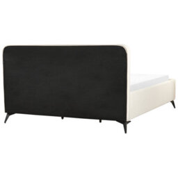 Beliani Bed Corduroy Valognes 180 X 200 Cm (Eu Super King) Light Beige - thumbnail 6