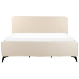Beliani Bed Corduroy Valognes 180 X 200 Cm (Eu Super King) Light Beige - thumbnail 5