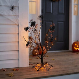 Garden Greatness Halloween Led Spider Tree Web Base - thumbnail 1