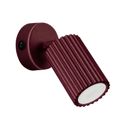 Sollux Lighting Karbon Aluminum Burgundy 1 Lights Minimalist Wall Lamps - image 1