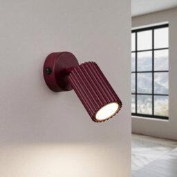 Sollux Lighting Karbon Aluminum Burgundy 1 Lights Minimalist Wall Lamps - thumbnail 3