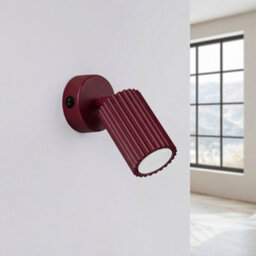 Sollux Lighting Karbon Aluminum Burgundy 1 Lights Minimalist Wall Lamps - thumbnail 2