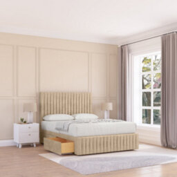 "Sloomy 5Ft Madison Coniston Almond Bed Set With 2 Drawers & Footboard, Mattress & 54"" Headboard - King" - thumbnail 1