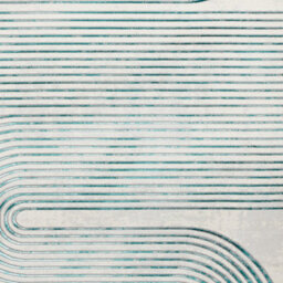 Grey Green Abstract Modern Striped Easy To Clean Dining Room Rug-160Cm X 220Cm - thumbnail 3