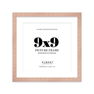 "9X9"" Bronze Picture Frame - 9X9"" Square Frame With 8X8"" Mount For 9X9""/8X8"" Pictures Art Deco Style Room Decor, 1 Pack" - image 1