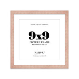 "9X9"" Bronze Picture Frame - 9X9"" Square Frame With 8X8"" Mount For 9X9""/8X8"" Pictures Art Deco Style Room Decor, 1 Pack"