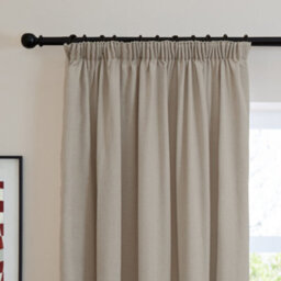 furn. Furn Soft Chenille Blackout Pencil Pleat Curtain Pair, Natural, (W) 168 X (D) 137Cm - thumbnail 6