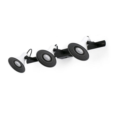 Luminosa Lighting Luminosa Cup 3 Light Indoor Adjustable Wall Spotlight White, Black, Gu10 - image 1