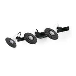 Luminosa Lighting Luminosa Cup 3 Light Indoor Adjustable Wall Spotlight White, Black, Gu10 - thumbnail 1