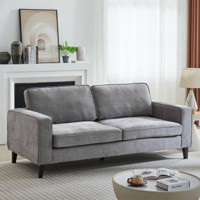 Furniture in Fashion Soho Fabric 3 Seater Sofa In Grey - image 1