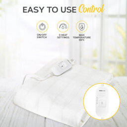 Monhouse Premium Fleece Electric Blanket - Heated Under Blanket, 3 Heat Settings, Fitted Heated Mattress Cover - Double 120X135Cm - thumbnail 4