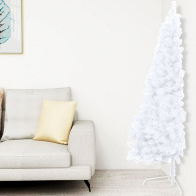 Berkfield Artificial Half Christmas Tree With Stand White 240 Cm Pvc - image 1